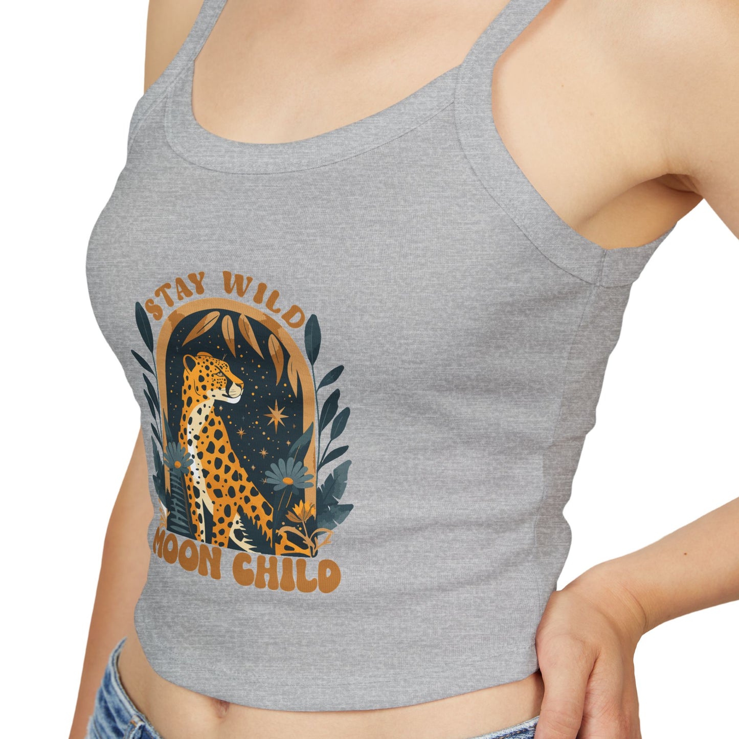 "Stay Wild" Leopard Boho Crop