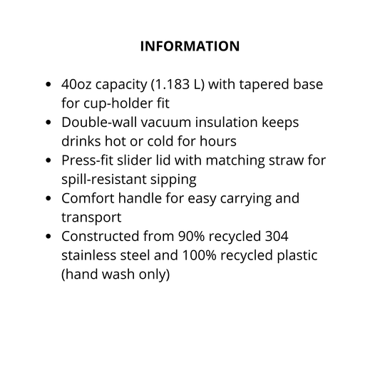 40oz Insulated Tumbler (Engraved) — "Love You Always First" Heart Design