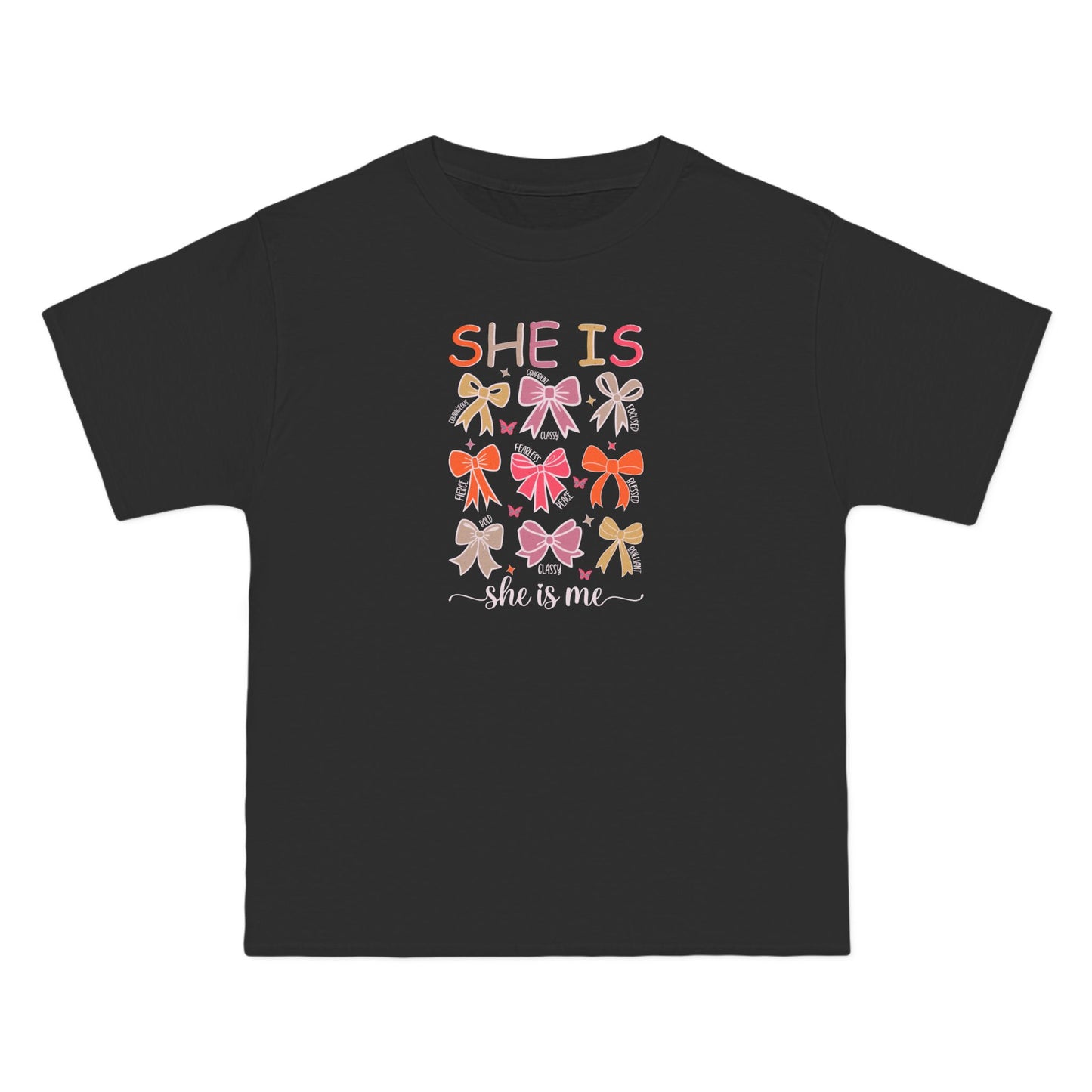 "She Is" Floral Ribbon Awareness Tee