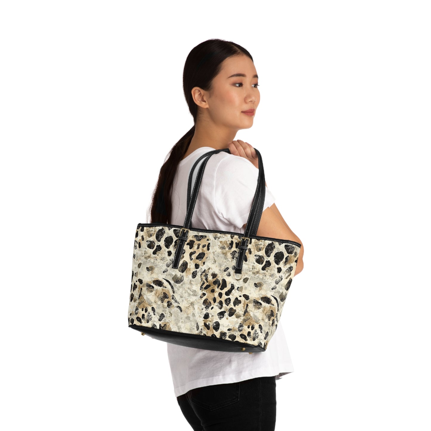 Leopard Print PU Shoulder Bag
