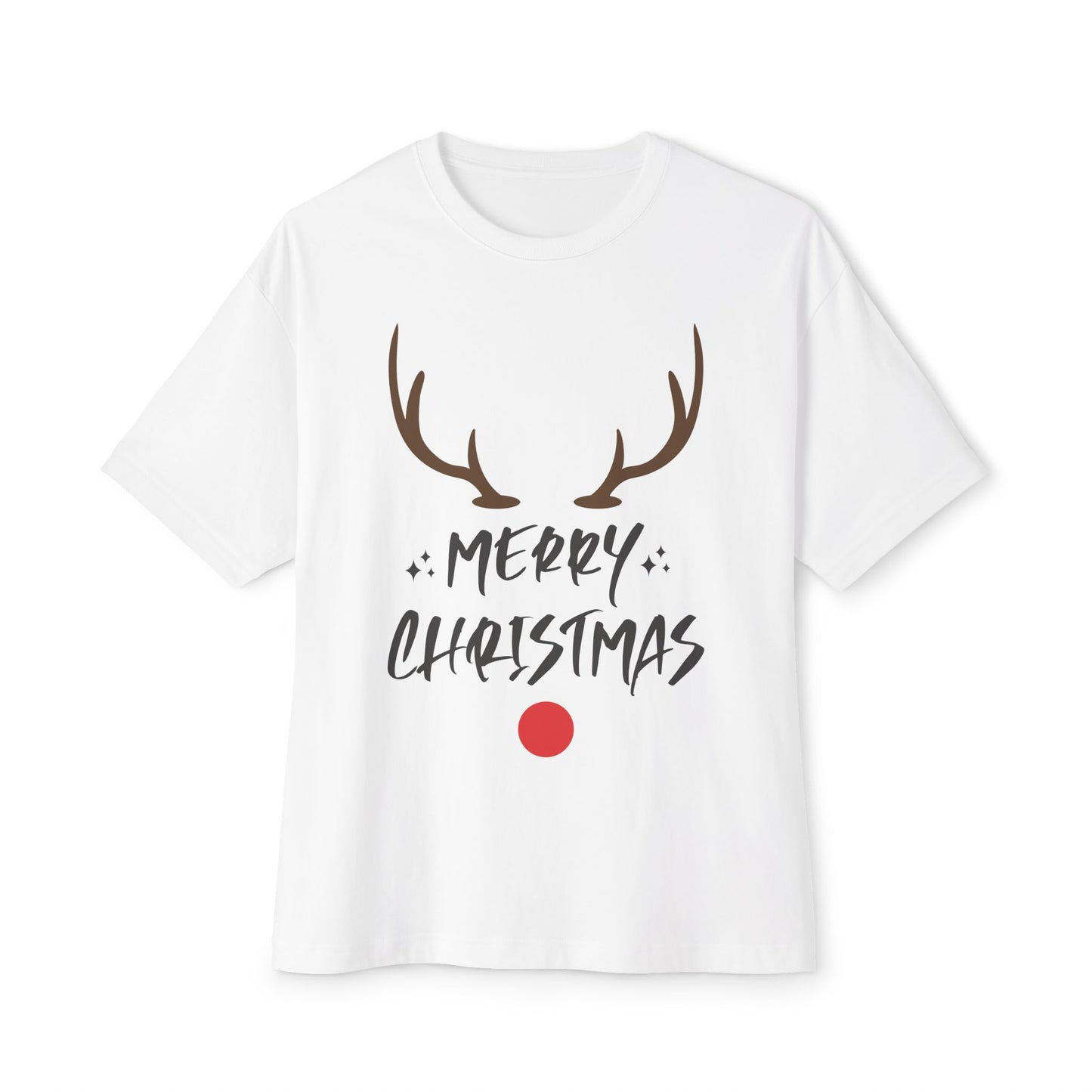 Christmas Reindeer Tee - "Merry Christmas" Holiday Graphic Shirt