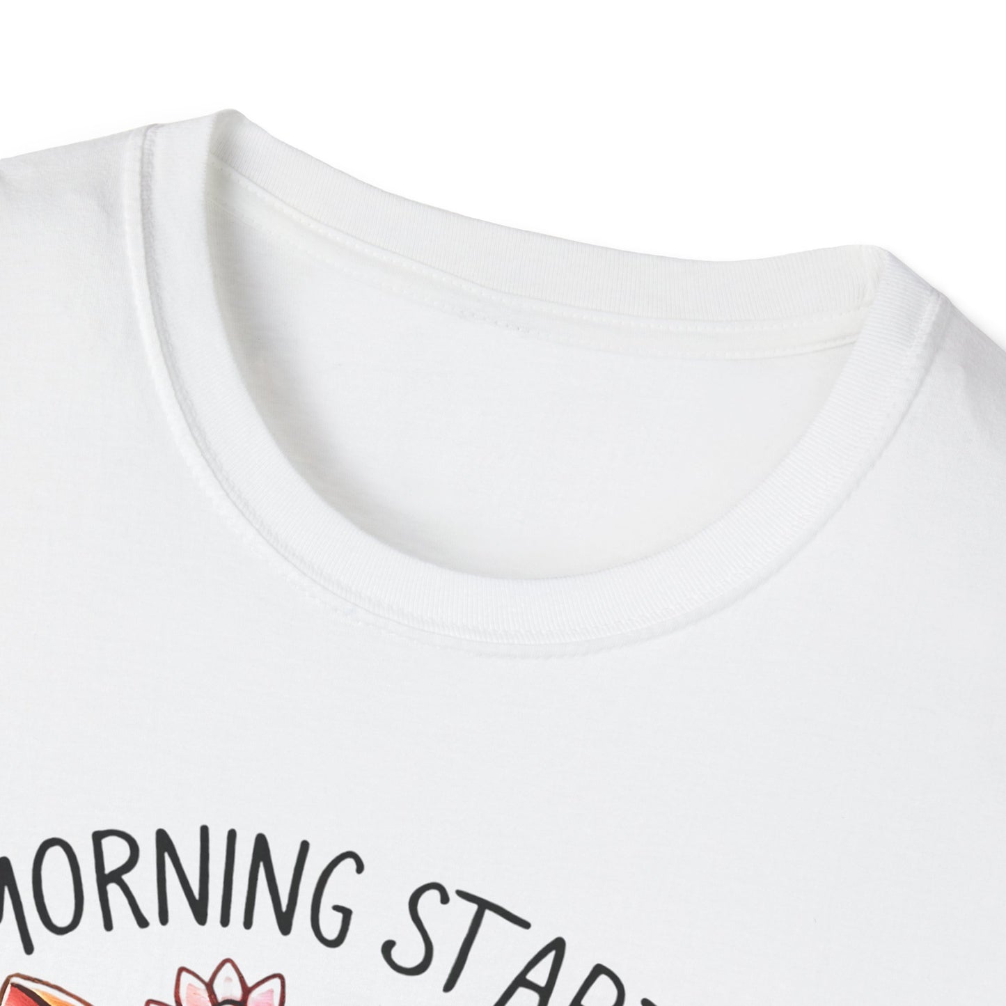 Yoga Cat T-Shirt “Morning Starts With Yoga”