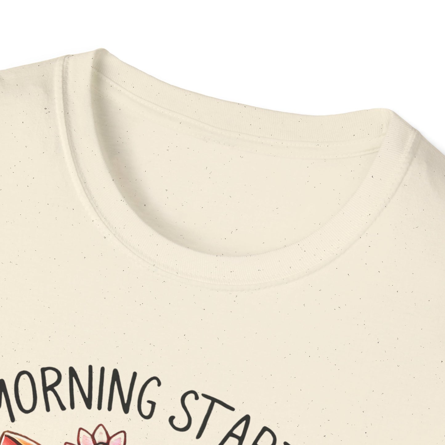 Yoga Cat T-Shirt “Morning Starts With Yoga”