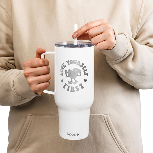 40oz Insulated Tumbler (Engraved) — "Love You Always First" Heart Design