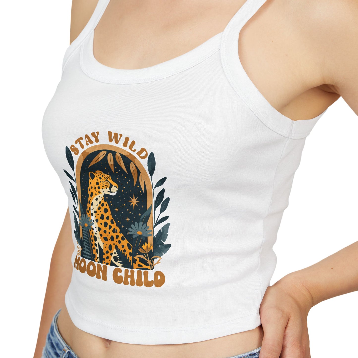 "Stay Wild" Leopard Boho Crop