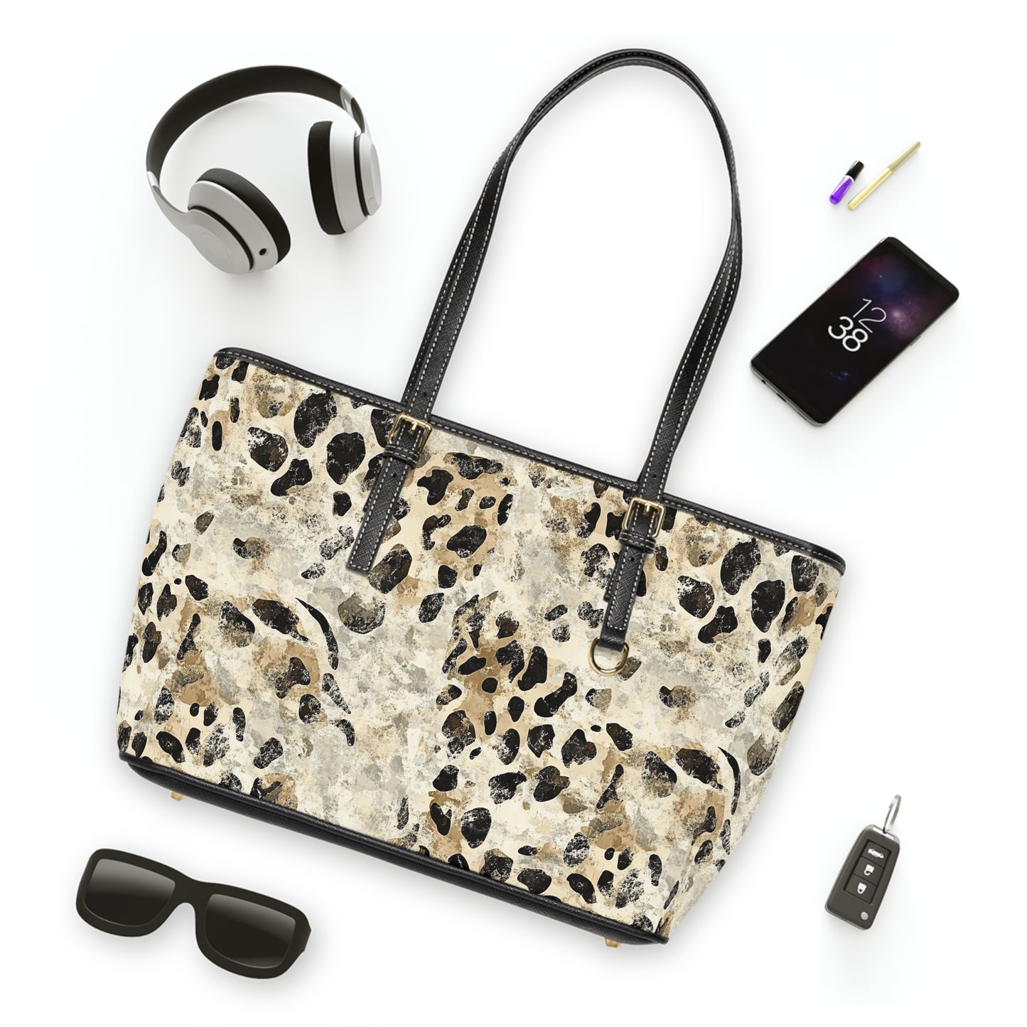 Leopard Print PU Shoulder Bag